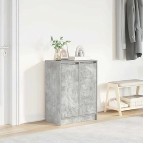 vidaXL Sapateira 57x34x76 cm derivados de madeira cinzento cimento