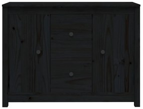 Aparador 100x35x74 cm madeira de pinho maciça preto
