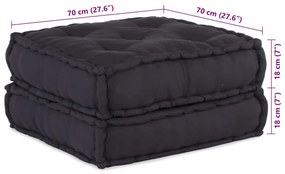 Puff Modular 2 Peças em Tecido Antracite