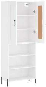 Armário alto 69,5x34x180 cm derivados de madeira branco