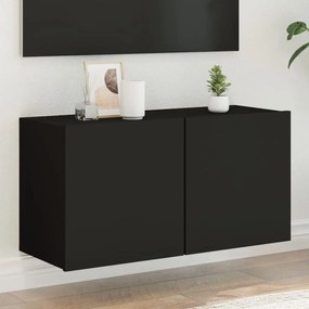 vidaXL Móvel de parede para TV 80x30x41 cm preto