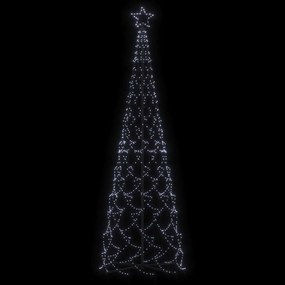 Árvore de Natal em cone 500 luzes LED 100x300 cm branco frio