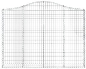 Cestos gabião arqueados 8pcs 200x30x140/160cm ferro galvanizado