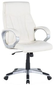 Cadeira de escritório em pele sintética branca creme TRIUMPH Beliani
