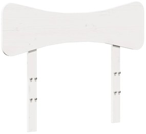 Cama sem colchão 100x200 cm madeira de pinho maciça branco