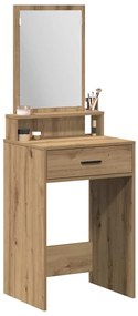 Mesa de Maquiagem vidaXL com Gavetas em Carvalho Artisan 50x41x140 cm