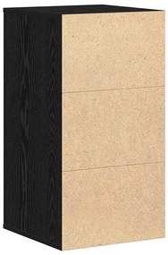 Cômoda de Canto Preto Carvalho 40x41x76 cm Madeira Derivada