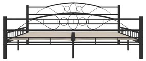 Estrutura de cama em aço 180x200 cm preto