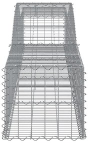 Cestos gabião arqueados 8 pcs 400x50x40/60 cm ferro galvanizado