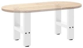 Pés para mesa de centro , brancos, 2 peças, 30x(30-31) cm, aço