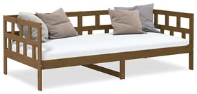 Sofá-cama 80x200 cm madeira de pinho maciça castanho-mel