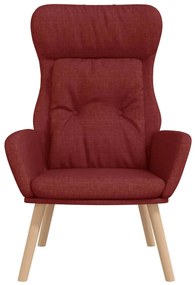 Poltrona Kai de Descanso em Tecido - Vermelho Tinto - Design Nórdico