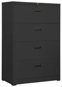 vidaXL Arquivador 90x46x134 cm aço antracite