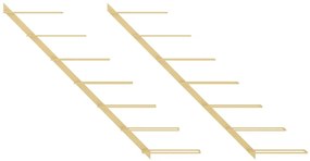 Garrafeira de parede para 7 garrafas metal dourado