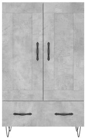 Aparador alto 69,5x31x115 cm derivados de madeira cinza-cimento