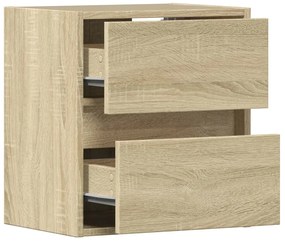 Móvel de parede p/ TV c/ luzes LED 41x31x45 cm carvalho sonoma