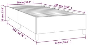 Estrutura de cama 90x190 cm tecido verde