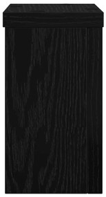 Suportes para Plantas 2 pcs Carvalho Preto 10x10x18 cm Madeira Revesti
