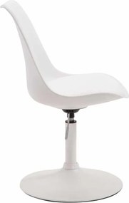 Conjunto de 4 cadeiras de sala de jantar Maverick em plástico com estrutura branca 76-81 x 48 x 57 cm Branco