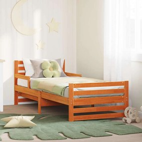vidaXL Cama extensível para crianças Castanho-mel 80 x 130 / 165 / 200 cm
