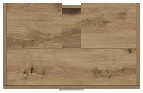 Armário de Pia Carvalho Artesanal 59x37x59 cm Madeira de Engenharia