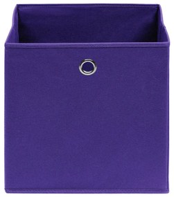 Caixas de arrumação 4 pcs 32x32x32 cm tecido roxo