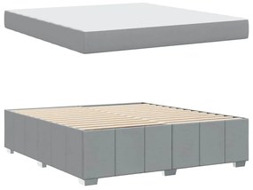 Estrutura da Cama Cinzento-claro 180 x 200 cm tecido