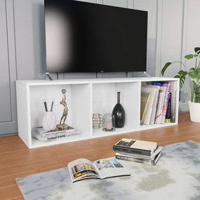 Estante/móvel de TV 36x30x114 cm derivados de madeira branco