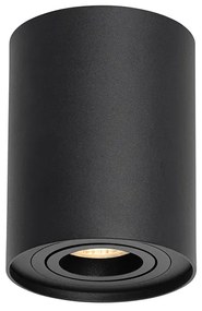 Foco de teto moderno preto rotativo e inclinável - Rondoo Up