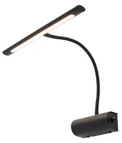 Candeeiro de parede preto 32 cm incl. LED com dimmer - TABLEAU Moderno