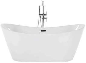 Banheira autónoma em acrílico branco 150 cm ANTIGUA Beliani
