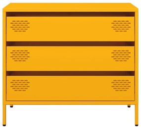 Aparador 68x39x58,5 cm aço laminado a frio amarelo mostarda