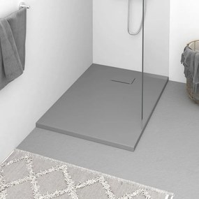 Base de chuveiro SMC 100x70 cm cinzento