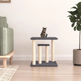 172045 vidaXL Postes arranhadores p/ gatos com plataformas 50 cm cinza-escuro