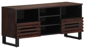 Móvel de TV 100x34x46 cm madeira de mangueira maciça castanho