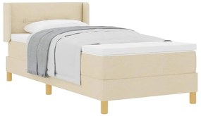 Cama Box com Colchão em Creme, 80 x 200 cm