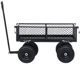 Carrinho de mão para jardim 250 kg preto