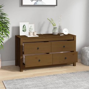 Armário de apoio 100x40x54 cm pinho maciço castanho mel