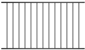 vidaXL Painel de vedação em aço com revestimento em pó 1,63x1,25 m preto