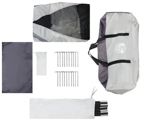Tenda para piscina c/ mosca amovível e paredes de rede cinzento