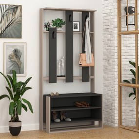 Conjunto de Entrada Chester –  Sapateira, Banco e Cabide - 90x36x180 c