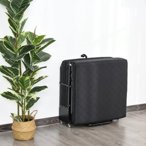 Cama Dobrável "Host" com Apoio de Cabeça Ajustável - Preto - 184x65x26