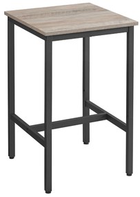 Mesa de bar com estrutura de aço 60 x 60 x 92 cm preto-Greige