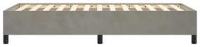 Estrutura de cama sem colchão 90x190 cm veludo cinzento-claro