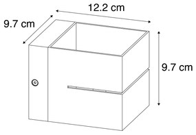 Candeeiro de parede moderno dourado 9,7 cm - Transfer Groove Moderno