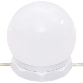 Toucador com LEDs 90x50x132,5 cm derivados madeira cinza sonoma