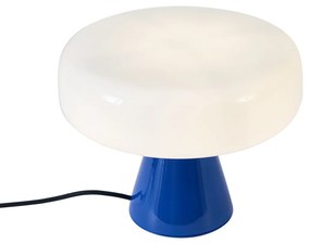 Candeeiro de Mesa Retro Azul com Branco - Knob Retro