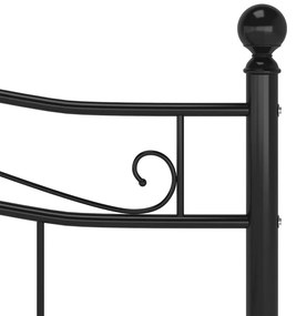 Estrutura de cama 160x200 cm metal preto