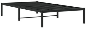 Estrutura de cama 100x200 cm metal preto