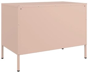 Móveis de TV 2 pcs 68x39x50,5 cm aço rosa